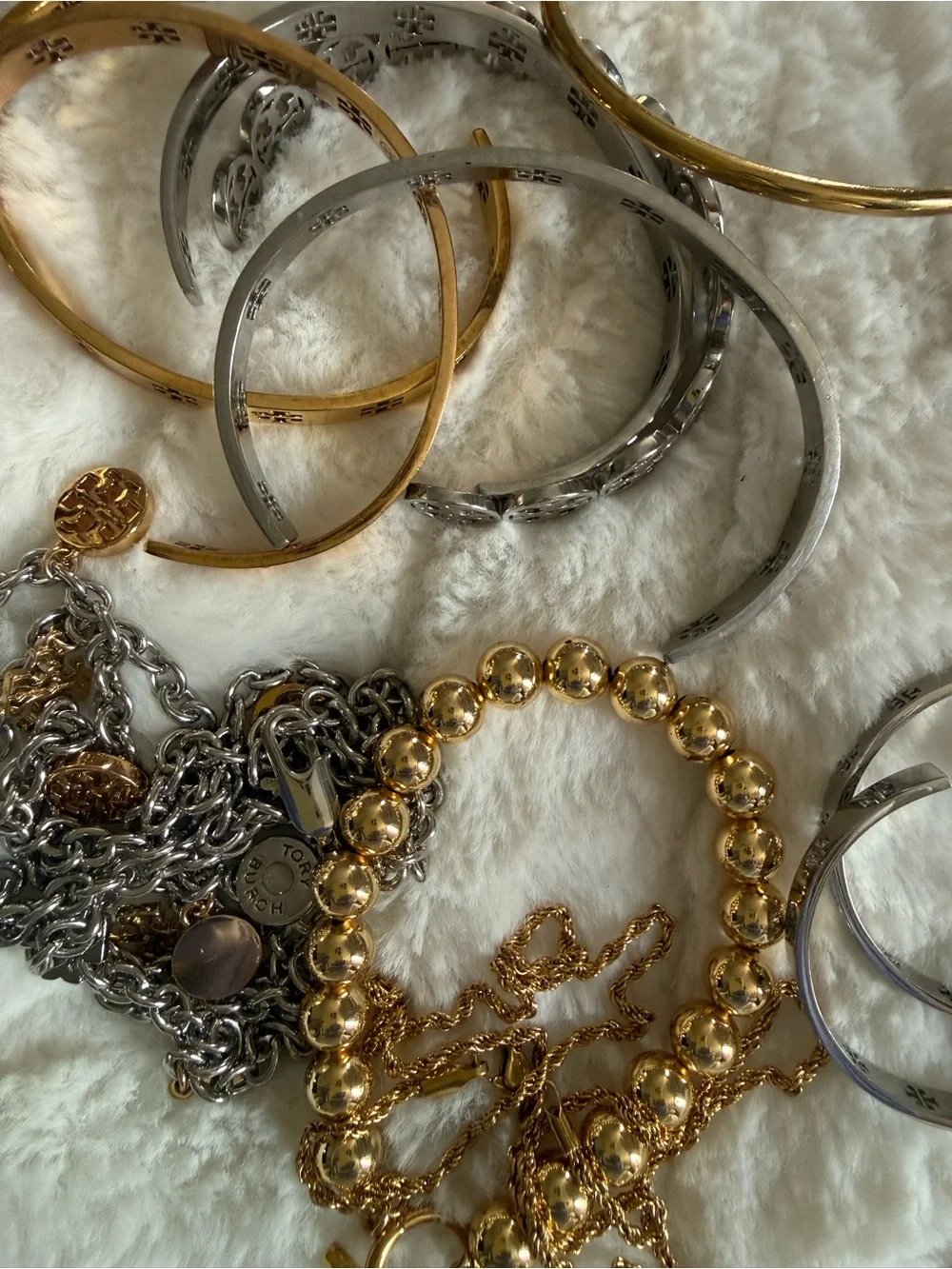 Tory Burch Gold and Silver Mixed Metal Bracelet & Bangle Lot